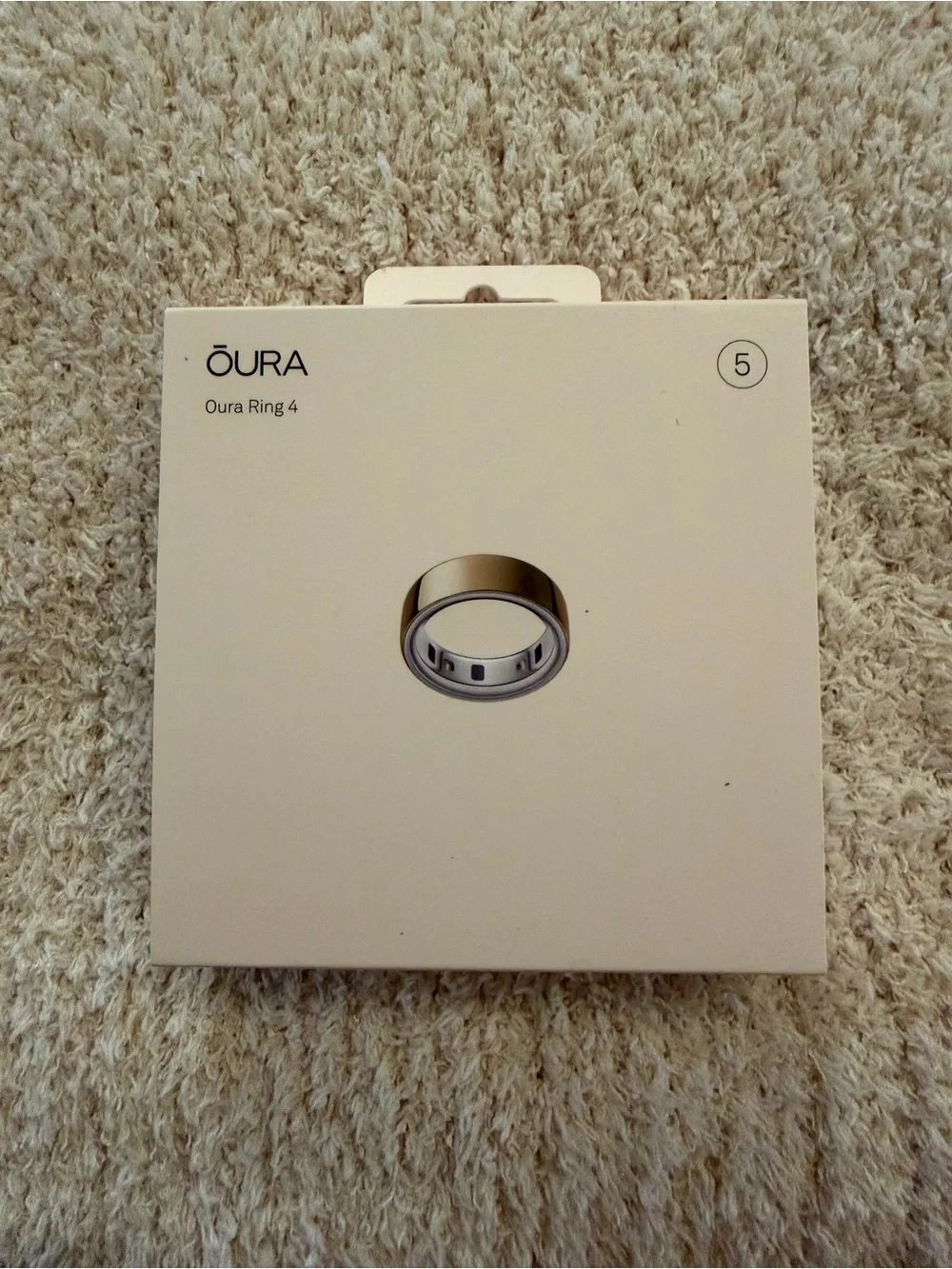 Oura Ring 4, Size 5, Gold Finish - Brand New, Unworn.